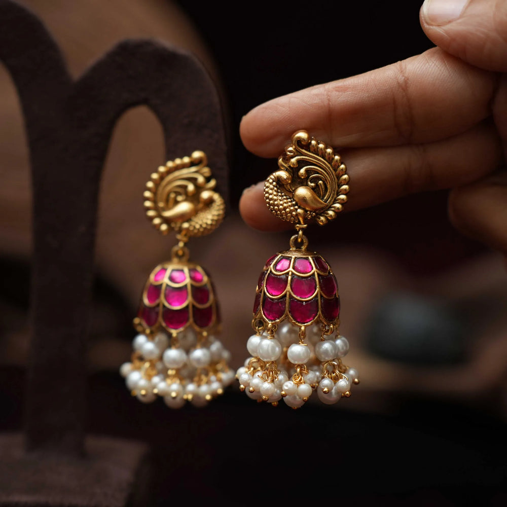 KAAJANI ANTIQUE JHUMKA EARRINGS